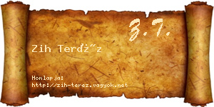 Zih Teréz névjegykártya